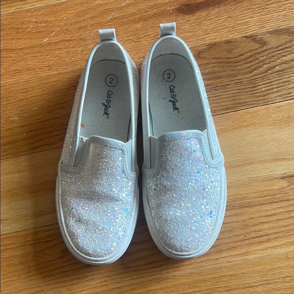 Girl’s Cat and Jack Glitter Slip On - Size 2